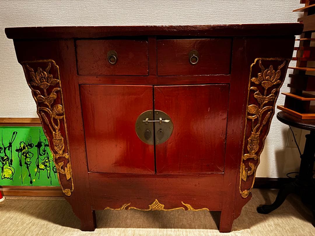 最終お値下げ！期間限定2月20日まで！シノワズリ　アンティーク　キャビネット