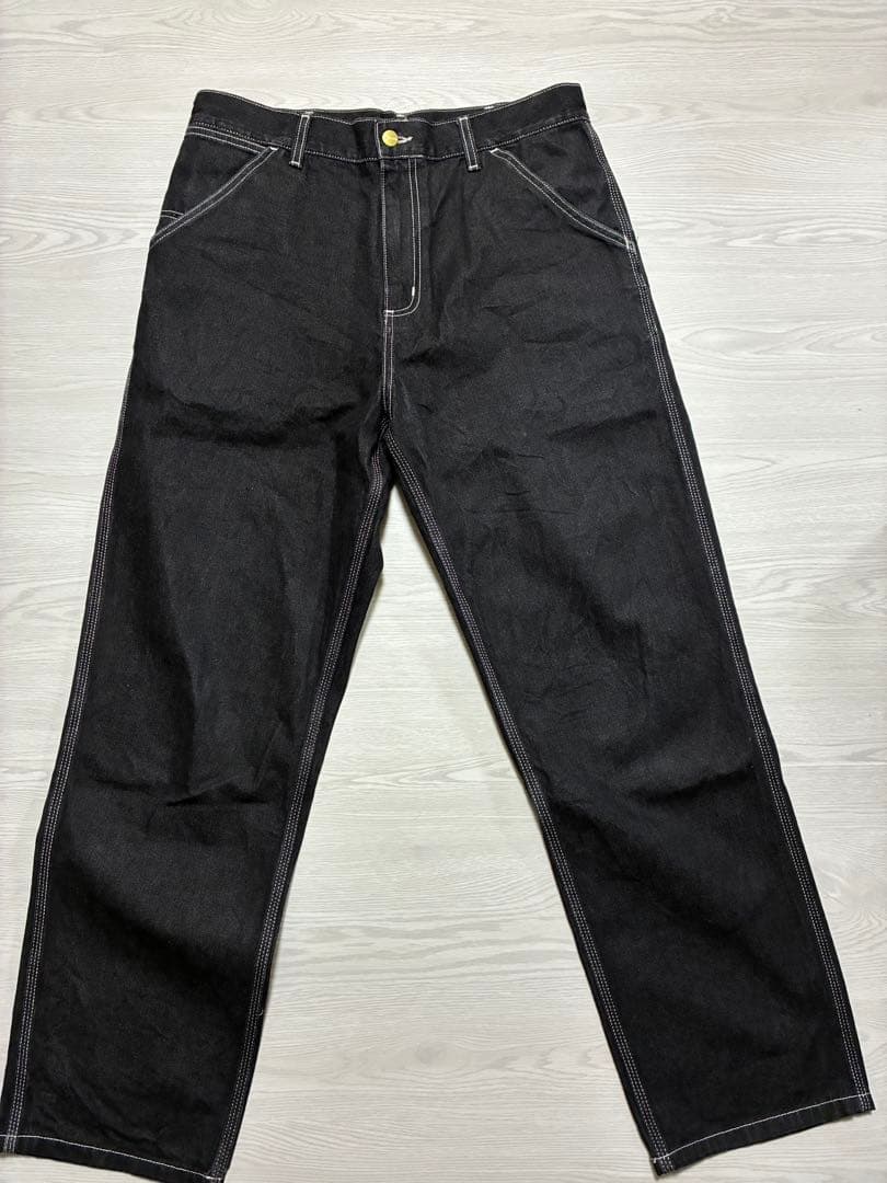 Carhartt ブラック ワークパンツ　34×32