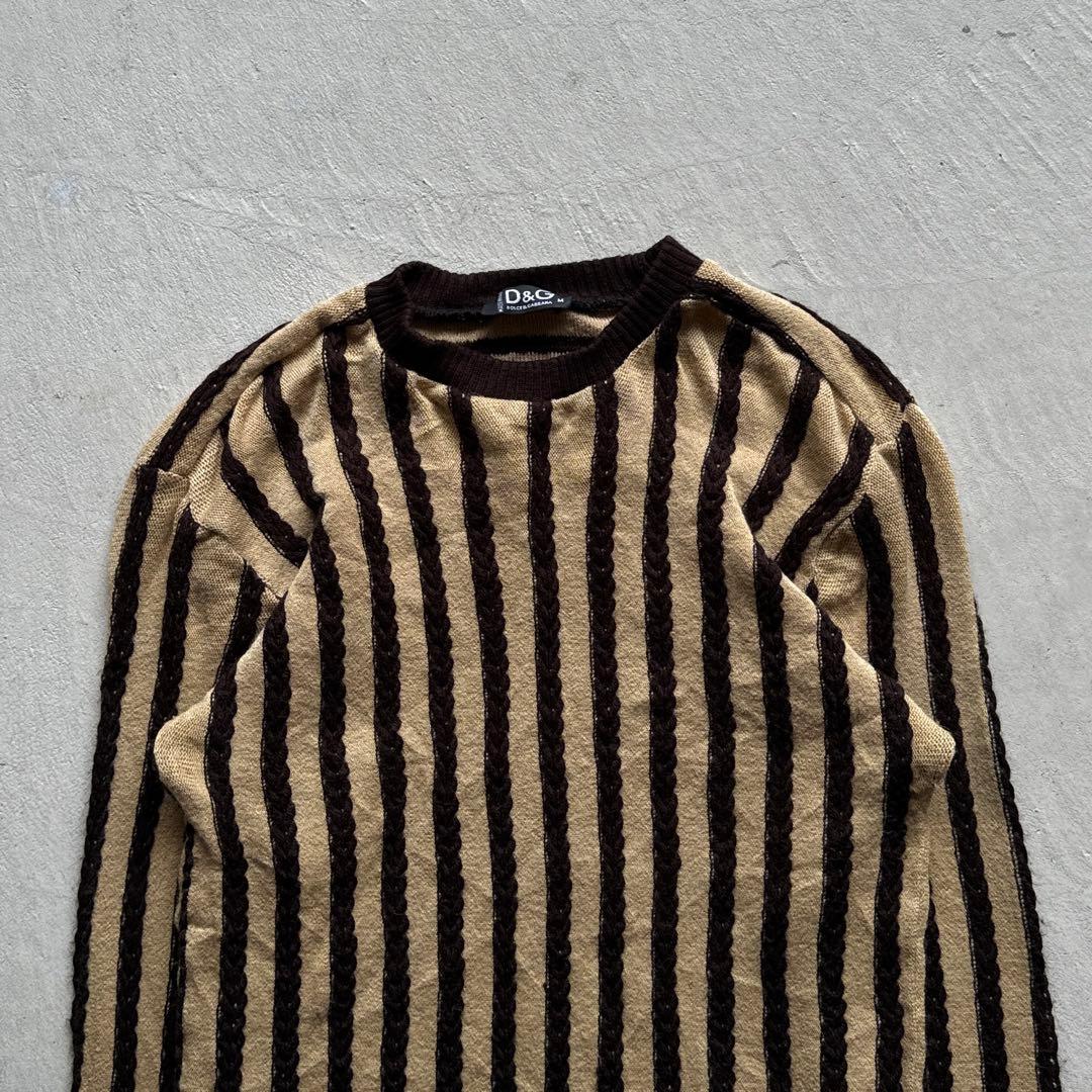 00s d&g dolce&gabbana stripe knit ストライプ