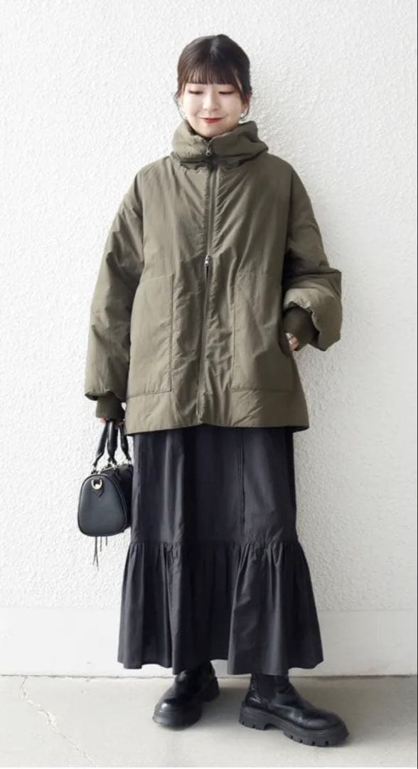 【WEB限定】SHIPS any: 中綿 ダブル ジップ スタンド ブルゾン