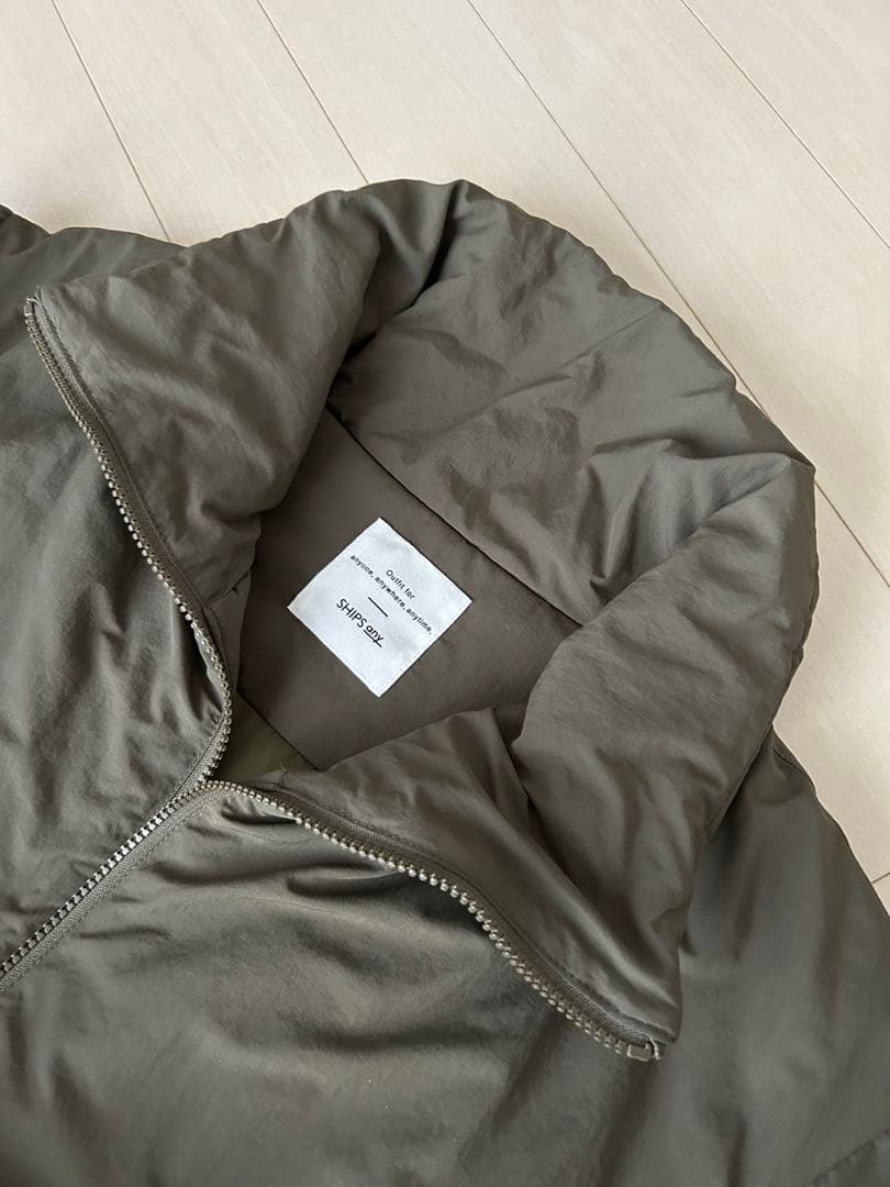 【WEB限定】SHIPS any: 中綿 ダブル ジップ スタンド ブルゾン