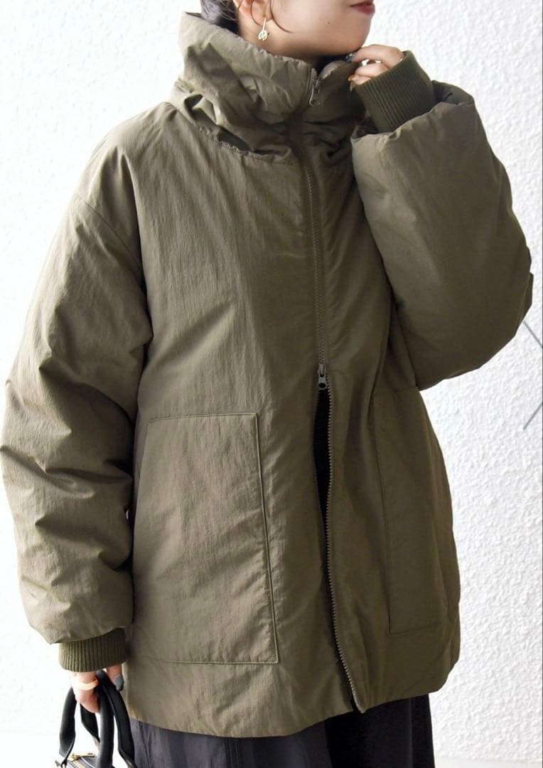 【WEB限定】SHIPS any: 中綿 ダブル ジップ スタンド ブルゾン