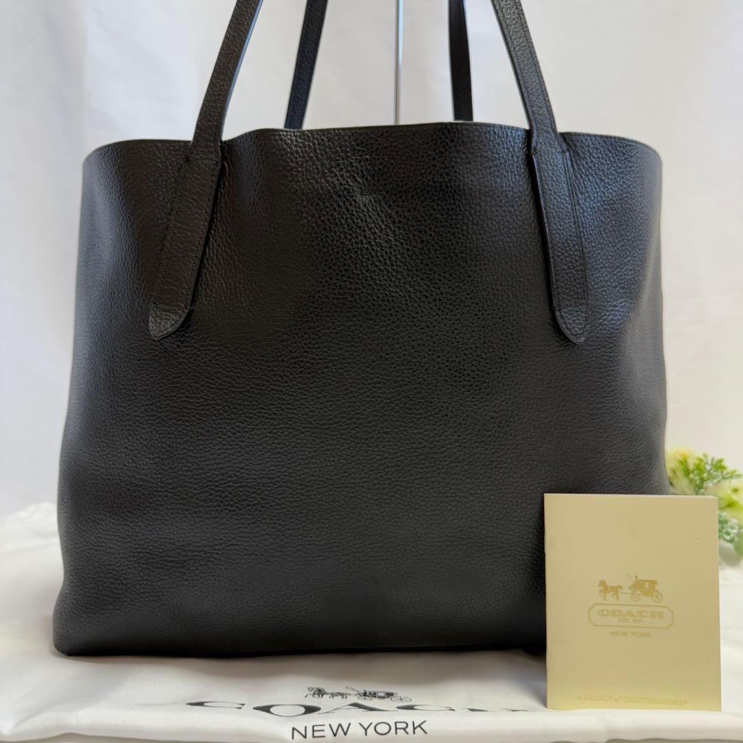 【訳あり極美品】コーチ 67253 ビジネスバッグ レザー 肩掛け 黒 A4可