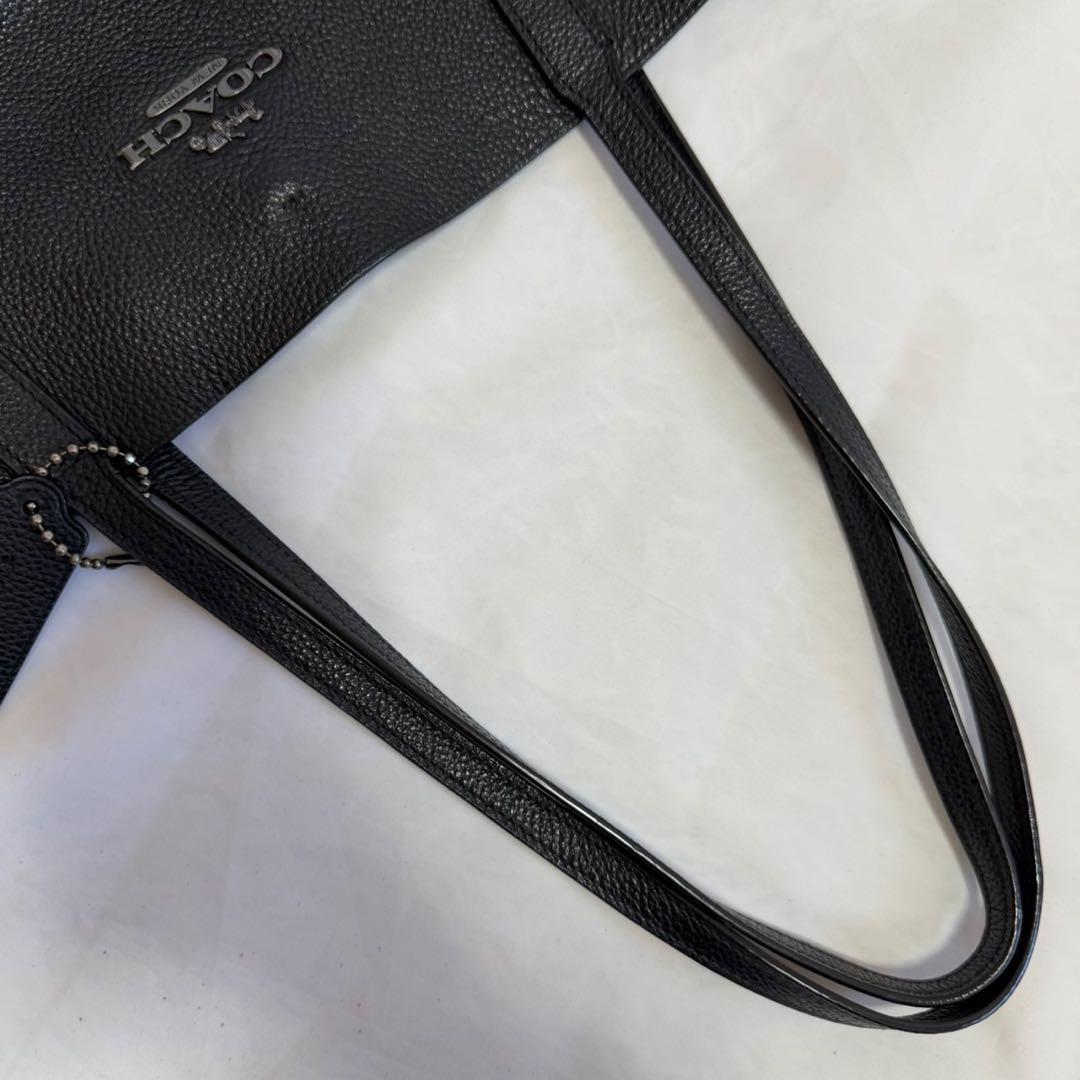 【訳あり極美品】コーチ 67253 ビジネスバッグ レザー 肩掛け 黒 A4可