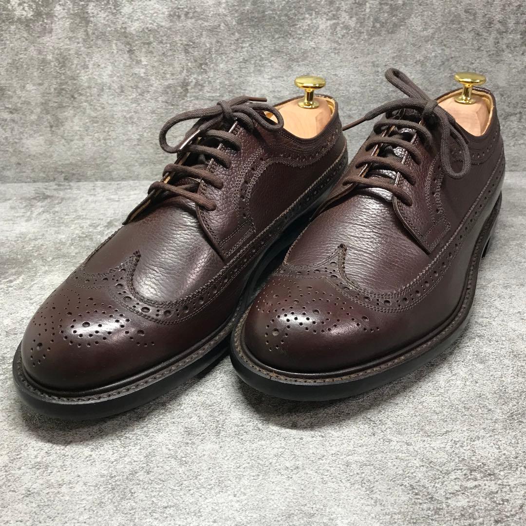 【美品】SCOTCH GRAIN シボ加工　ウィングチップ　ビジネスシューズ