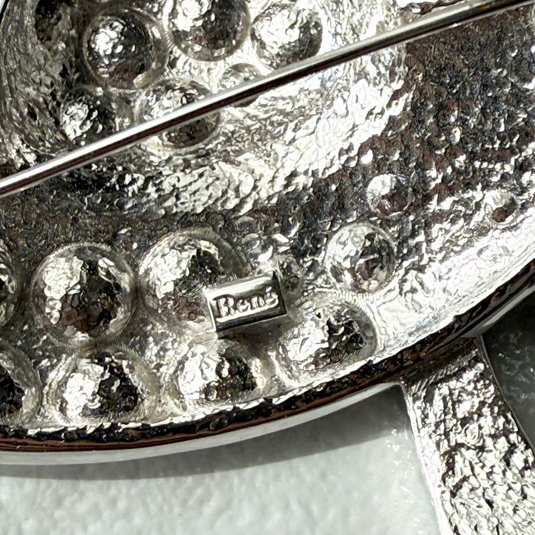定価4万 Rene 現行品 ハットブローチ スワロフスキー キラキラ
