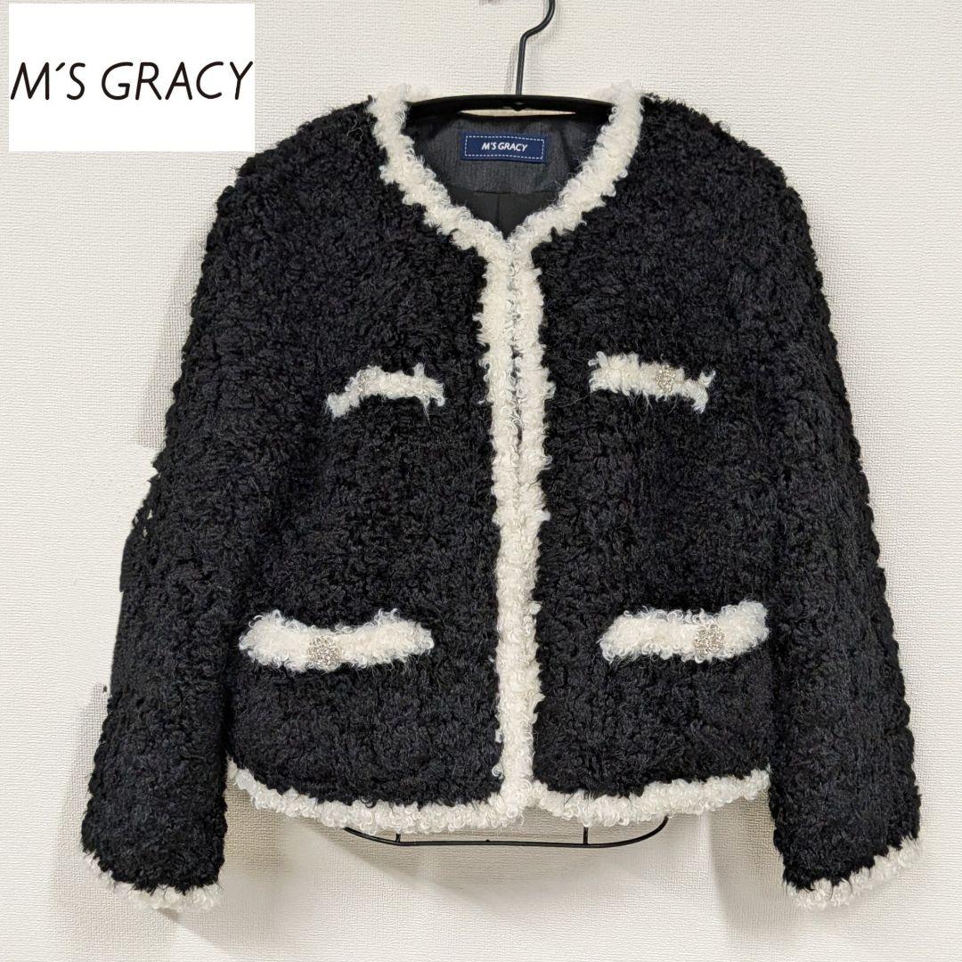 ★エムズグレイシー M'S GRACY　フェイクファー　ジャケット　新品タグ付