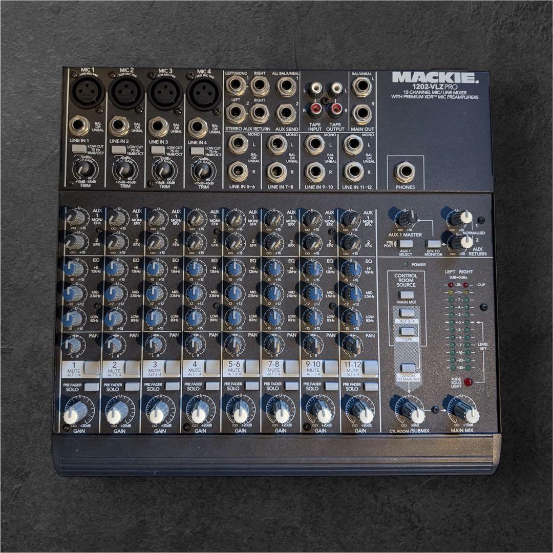 美品 MACKIE 1202-VLZ PRO アナログミキサー 12チャンネル