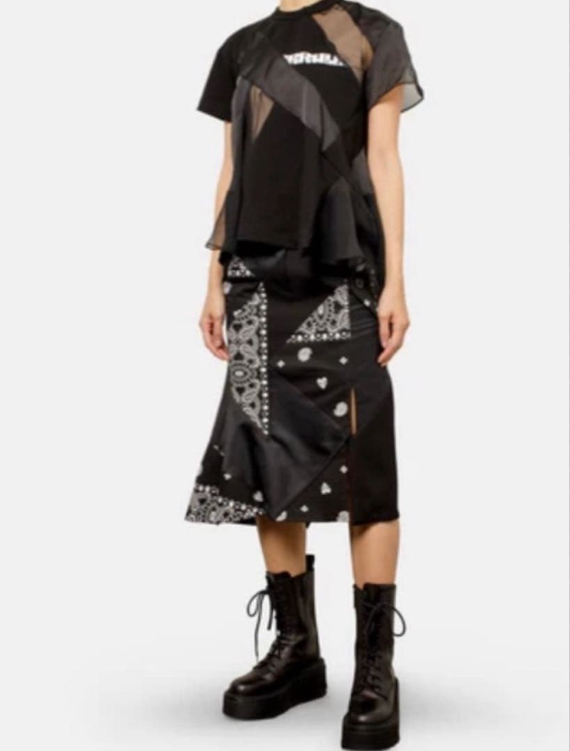 SACAI / グラフィックチュールTシャツ