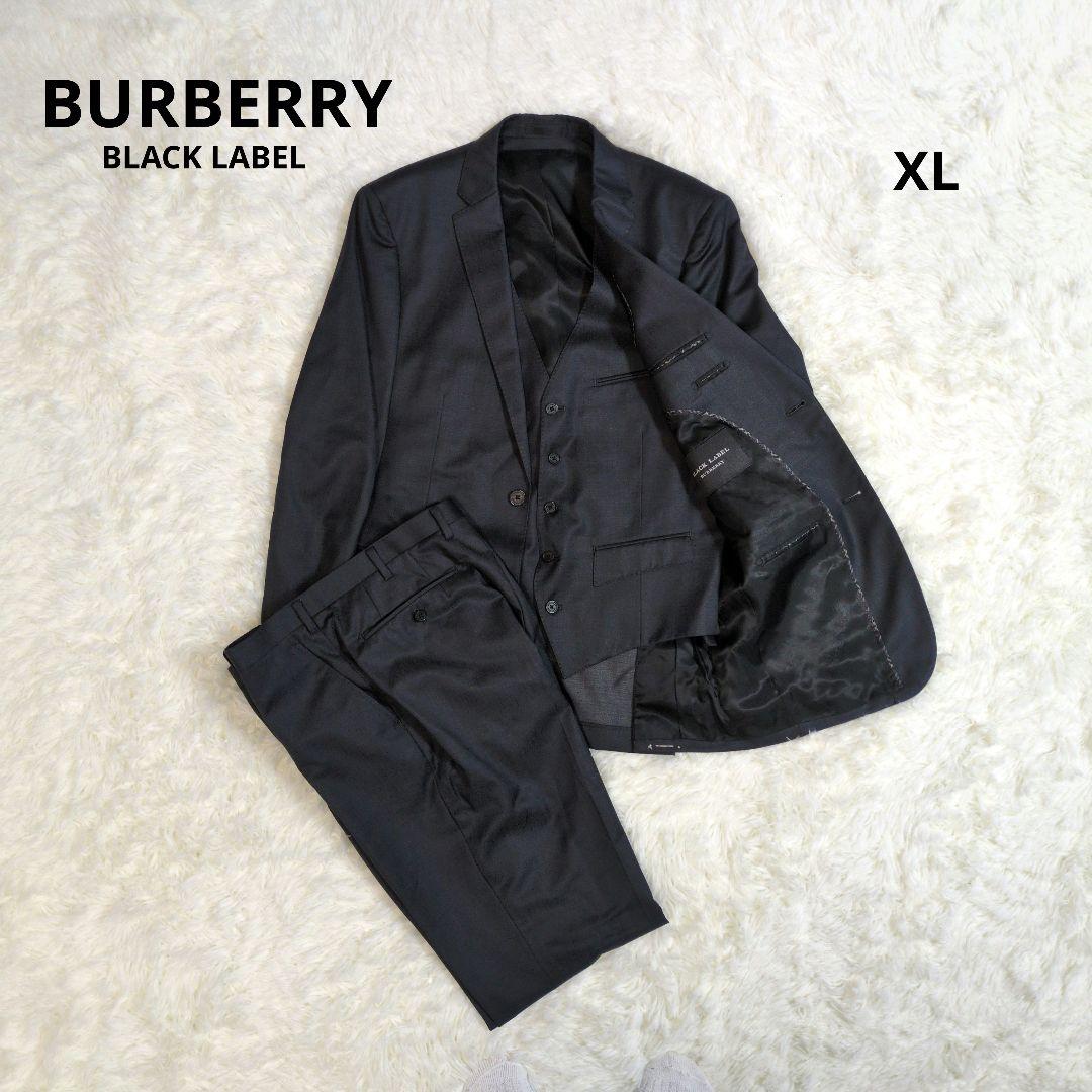 バーバリー　ブラックレーベル　スーツ　スリーピース　ベスト　ノバチェック　XL