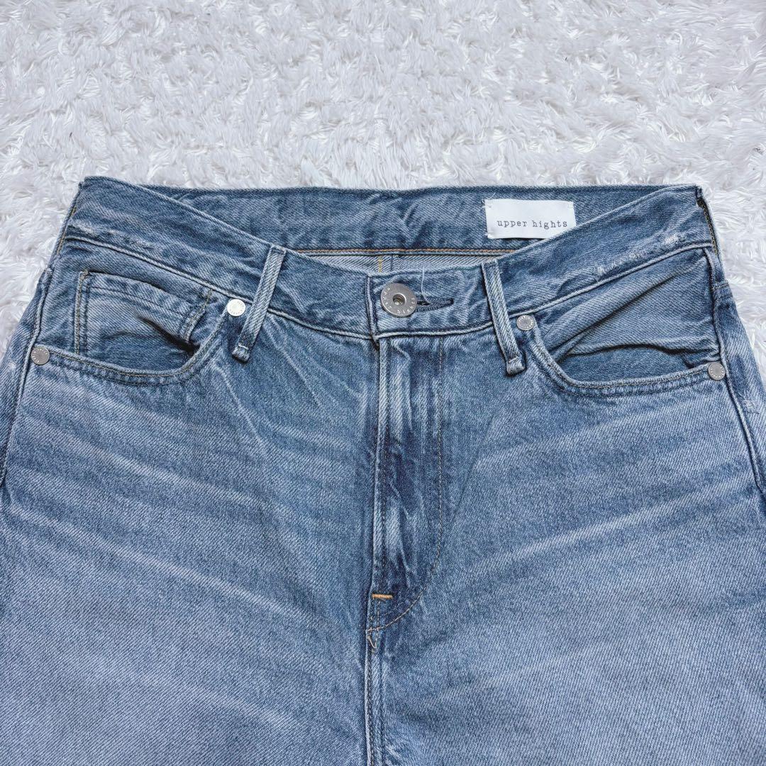 極美品　アッパーハイツ　THE LAUREN デニム　ワイドパンツ　ストレッチ