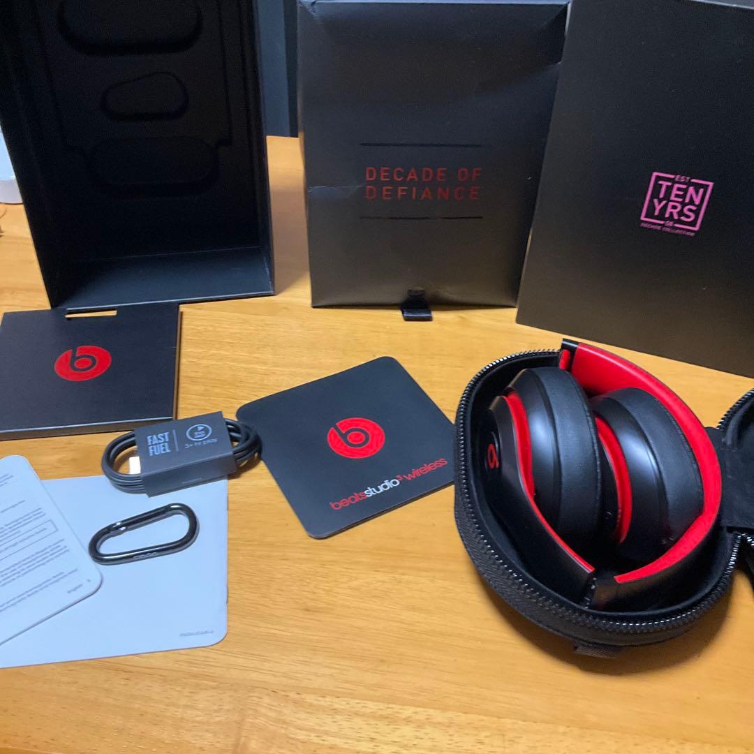 Beats studio3 ワイヤレスヘッドホン ブラック/レッド