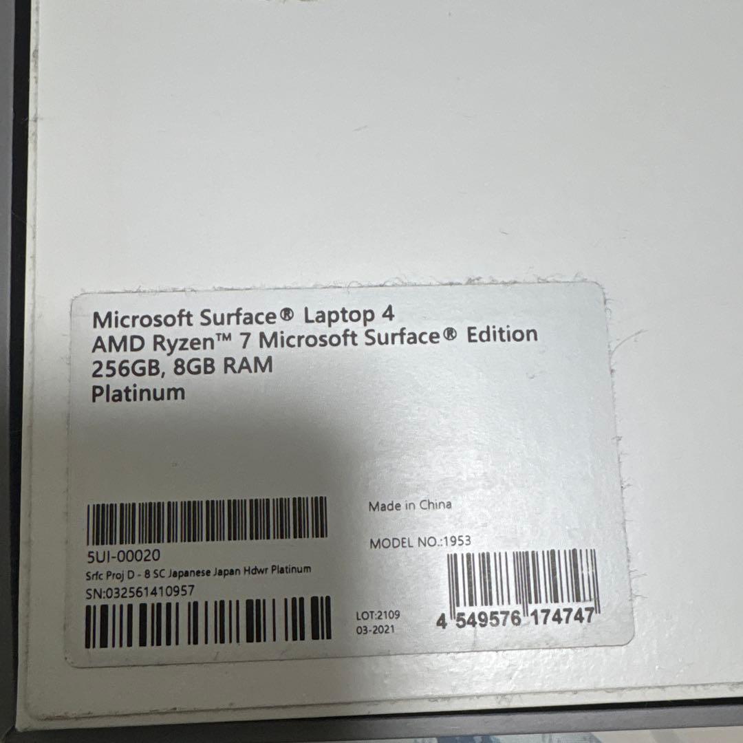 その他ノートPC本体 surface laptop4