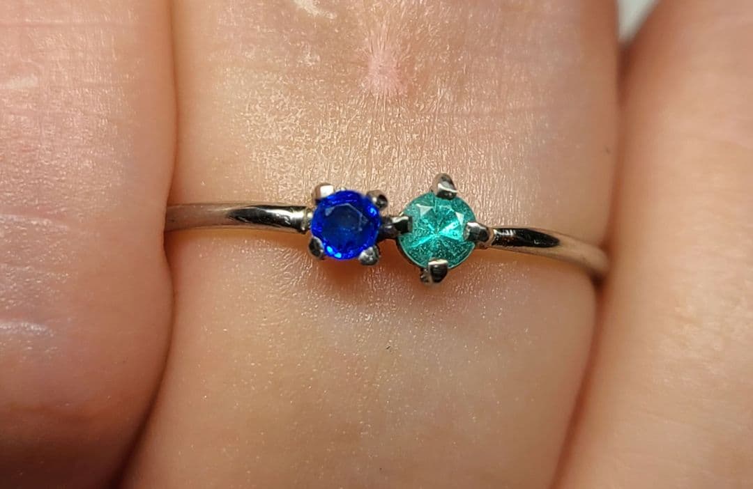 素晴らしい共演!!★バターリャパライバトルマリン&アウイナイトリングPt900★