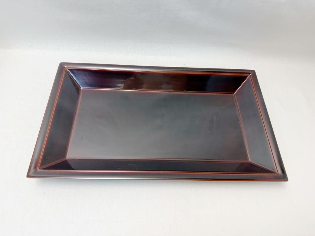 ほぼ未使用 茶道具 木製溜塗 香付花月 且坐 且座 香盆 長盆 元箱