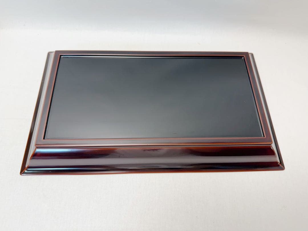 ほぼ未使用 茶道具 木製溜塗 香付花月 且坐 且座 香盆 長盆 元箱