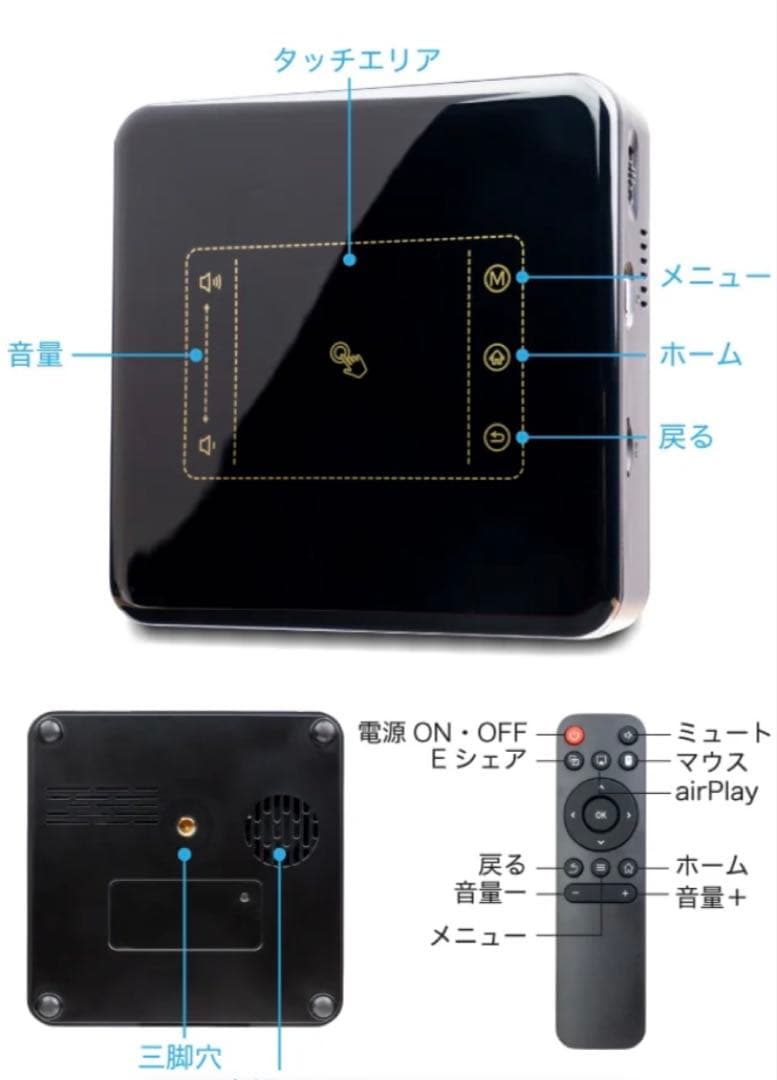 新品　手のひらサイズで最大300インチ！超小型スマートプロジェクター SP05