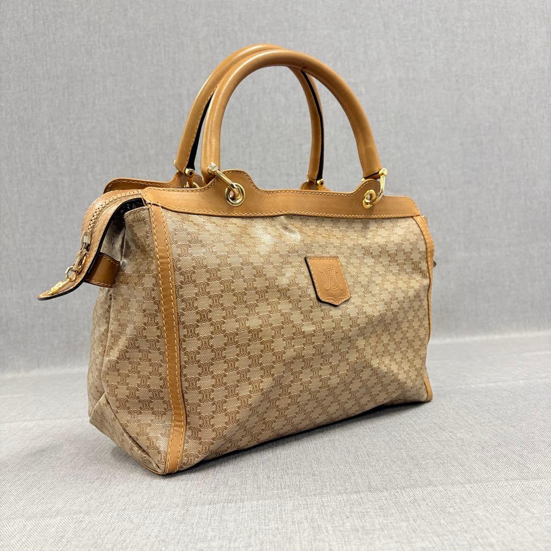 CELINE セリーヌ マカダム柄 トリオンフ ミニボストンバッグ ハンドバッグ