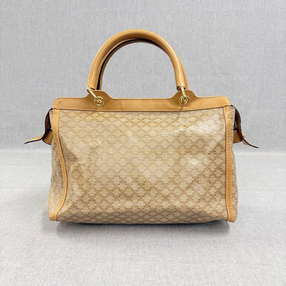 CELINE セリーヌ マカダム柄 トリオンフ ミニボストンバッグ ハンドバッグ