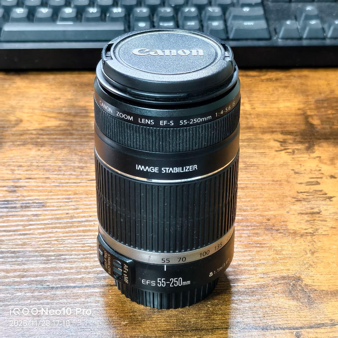極美品 Canon EF-S 55-250mm f/4-5.6 ズームレンズ
