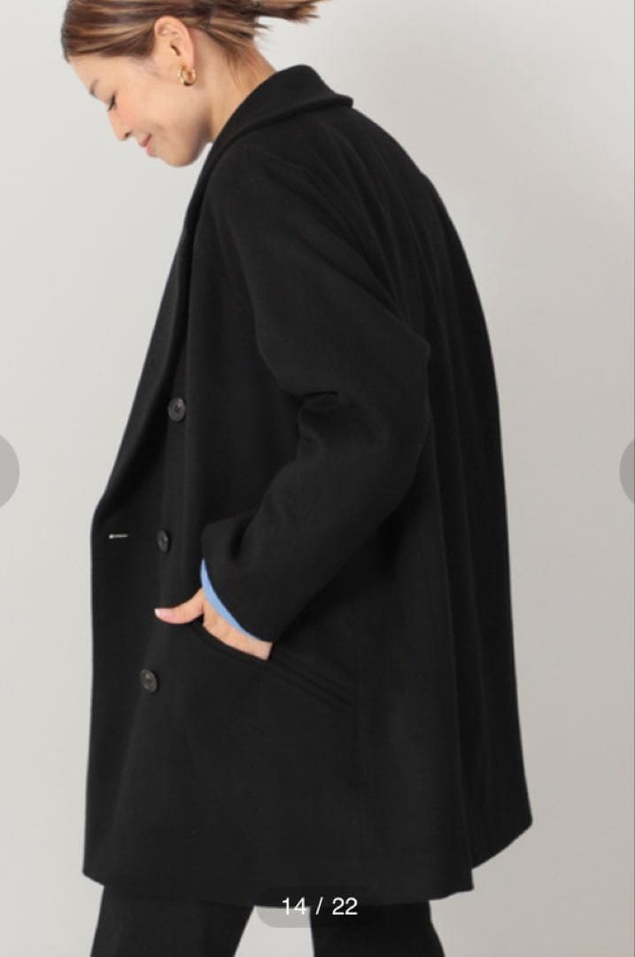 Deuxieme Classe Short Double コート　 カシミヤ混