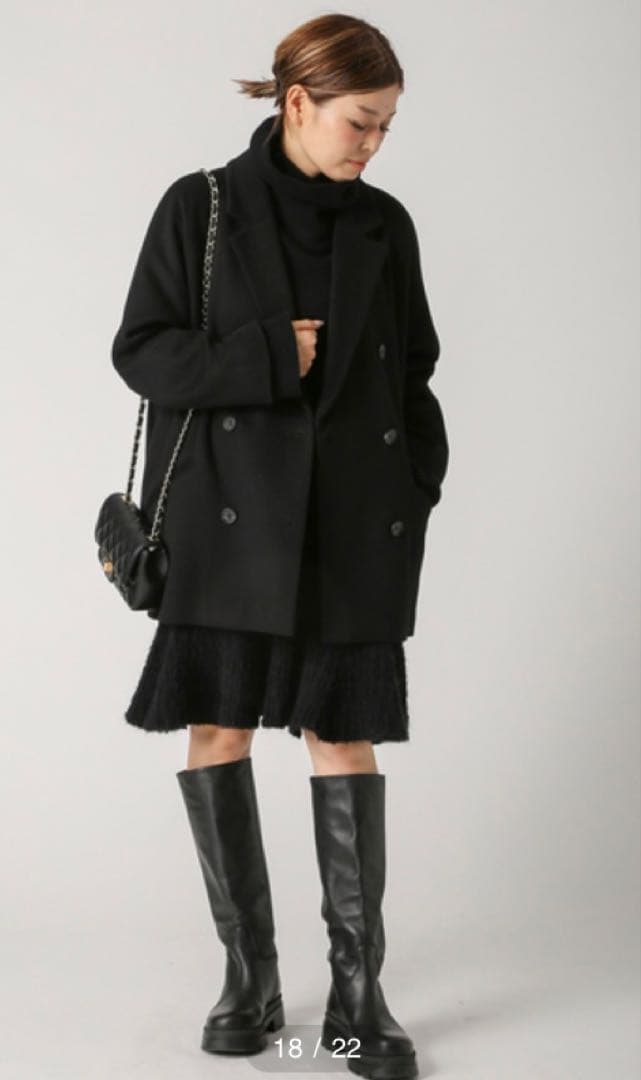 Deuxieme Classe Short Double コート　 カシミヤ混