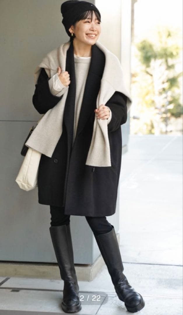 Deuxieme Classe Short Double コート　 カシミヤ混