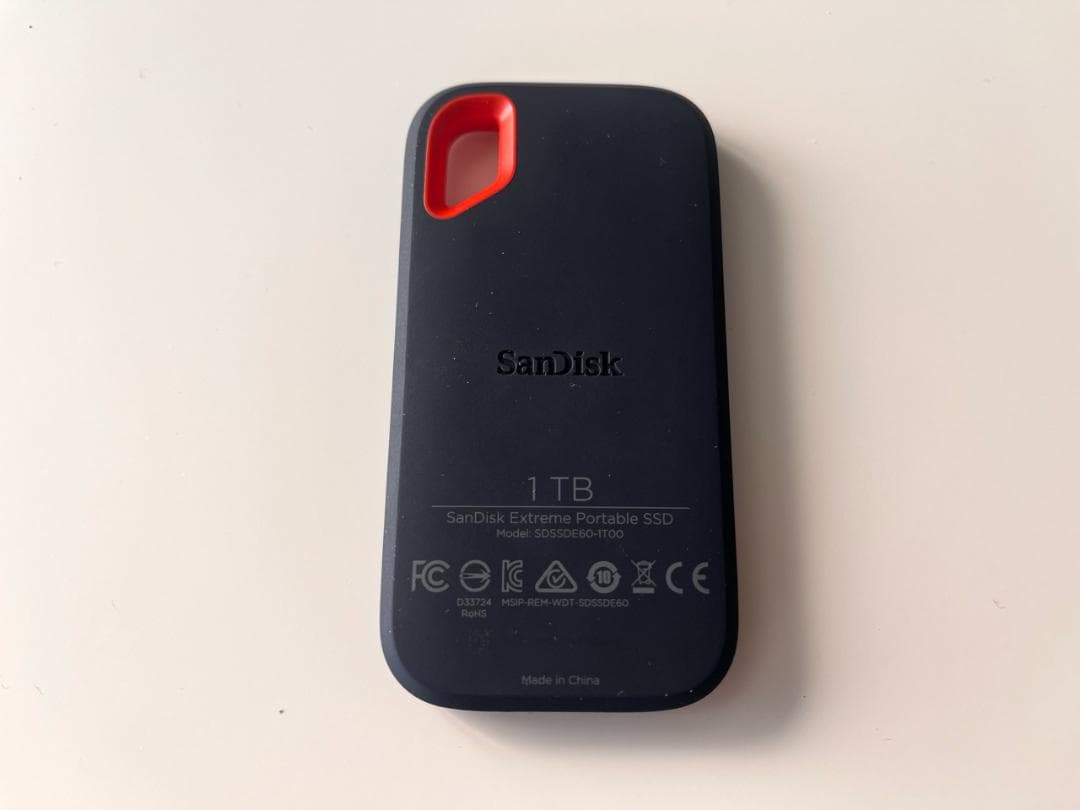 SanDisk 外付けSSD 1TB【健康度100%】Mac用初期化済