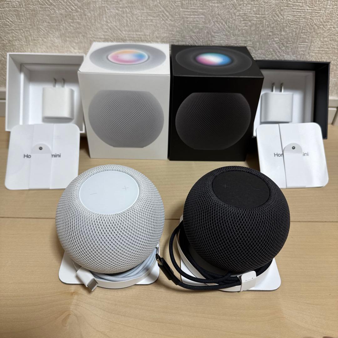 Apple Pod mini 黒 白　2個セット