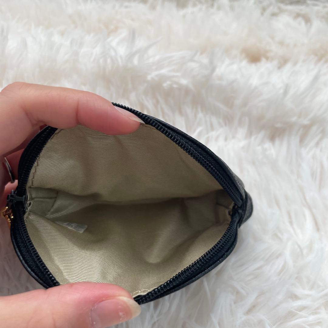 【凛】CHANEL ココマーク キャビアスキン レザー ポーチケース