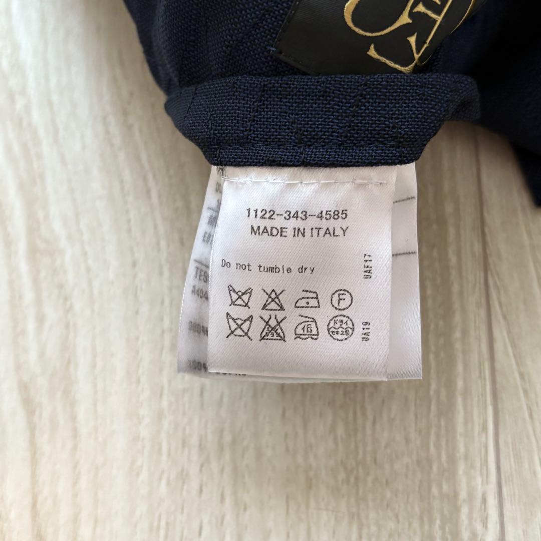 【美品】ernesto エルネスト アンコンジャケット 48 ネイビー イタリア