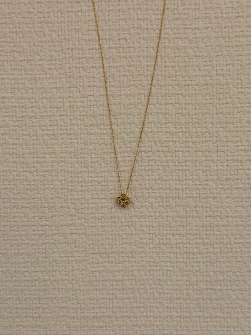 K18 ゴールド ネックレス 0.1 ct ダイヤモンド