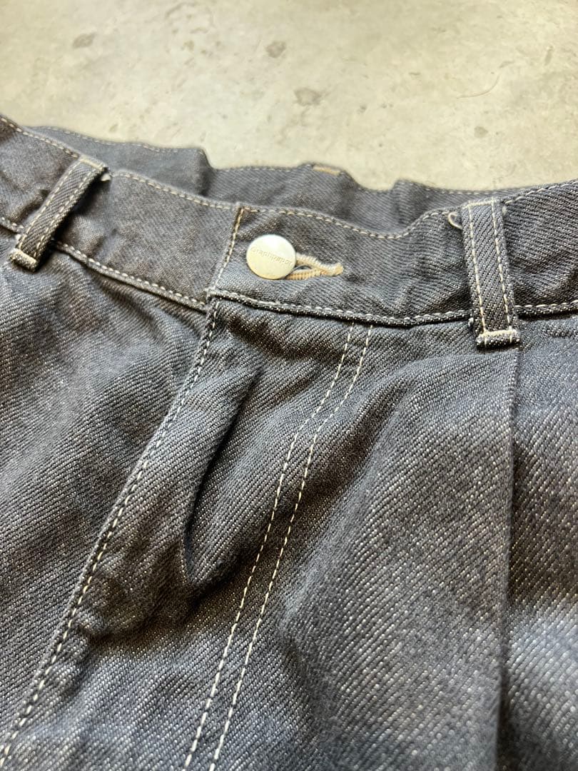 Graphpaper Two Tuck Tapered Pants デニムパンツ