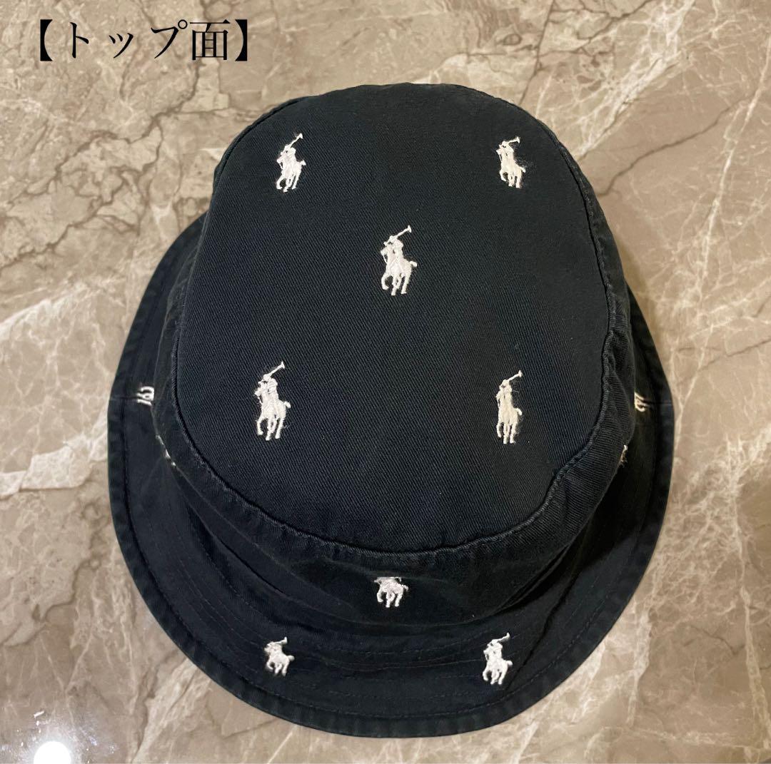 【超美品】Polo Ralph Lauren マルチポニー バケットハット　黒色