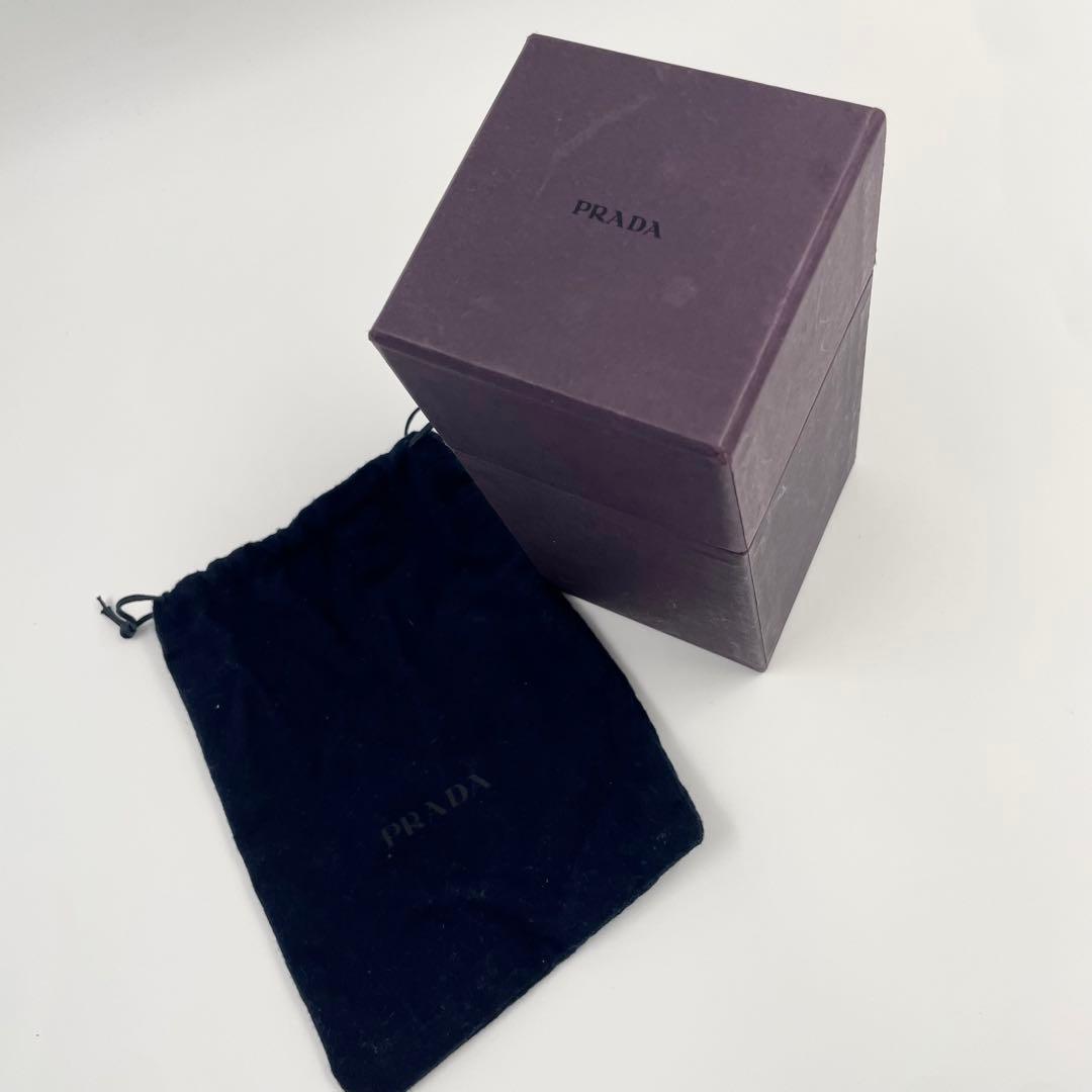 【✨極美品 付属品付】 プラダ キーホルダー ロボット ウッド調 サフィアーノ