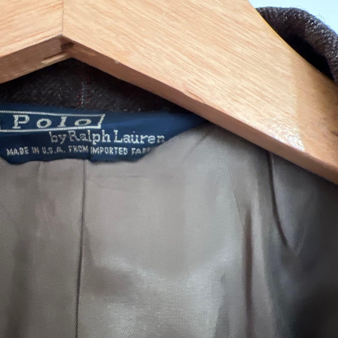 ブラウン ストライプ テーラードジャケット