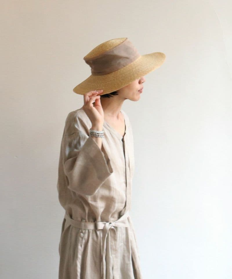 tocit　トチエット　sheer hat　ブラウン