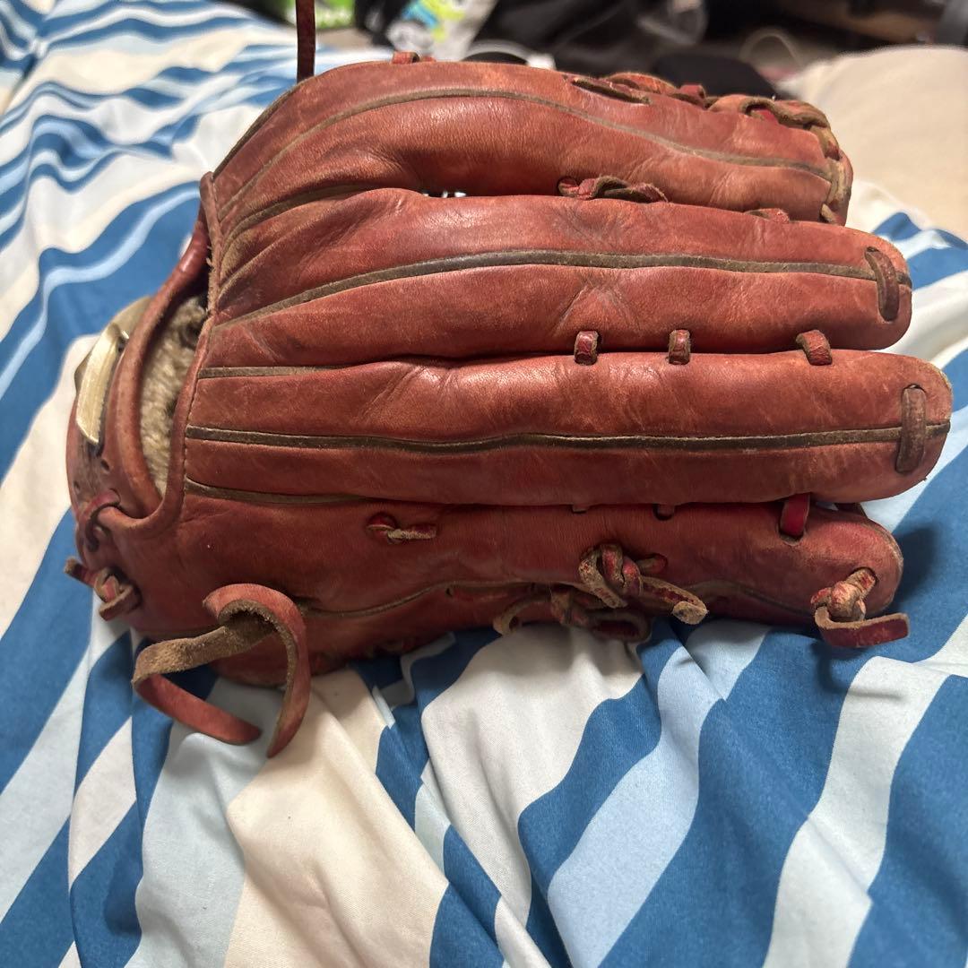 Mizuno 硬式レザーグローブ 赤