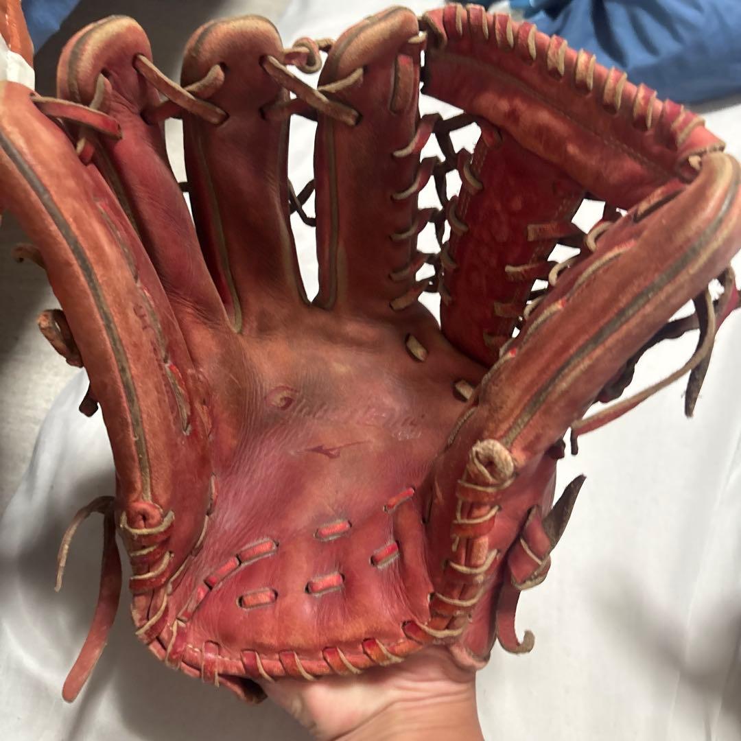 Mizuno 硬式レザーグローブ 赤