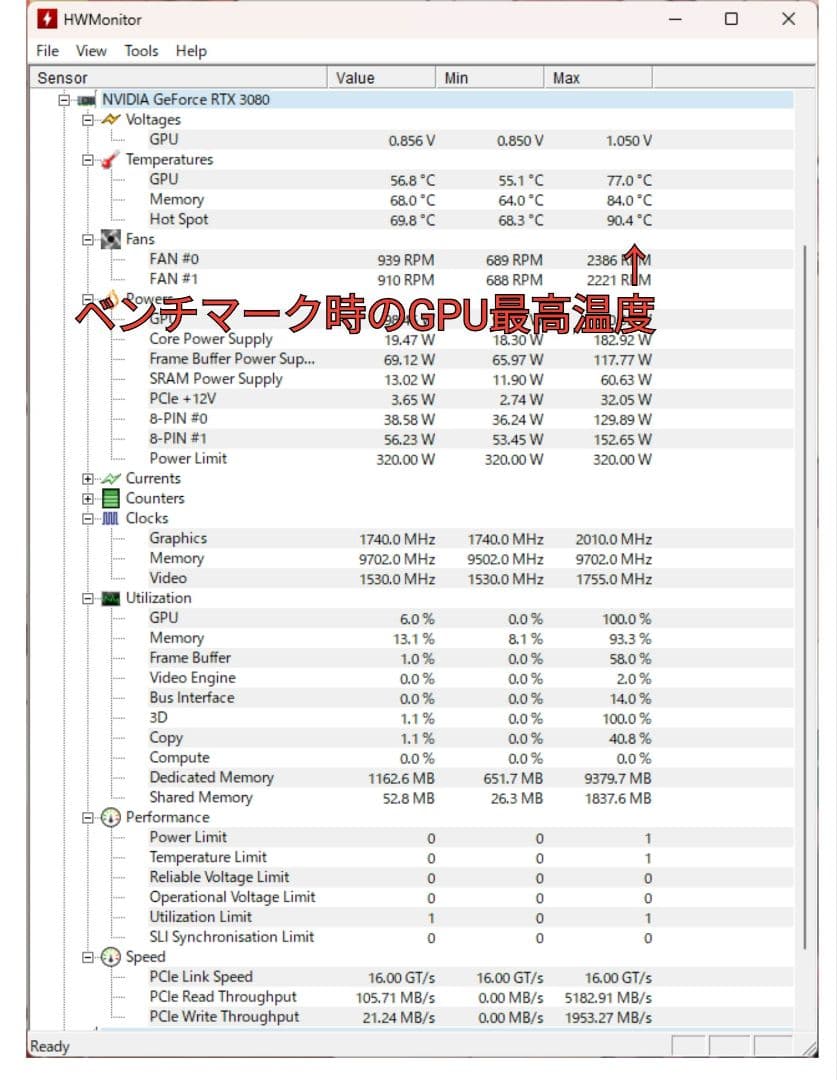 グラフィックボード・グラボ・ビデオカード Geforce RTX 3080 VENTUS 3X 10G OC
