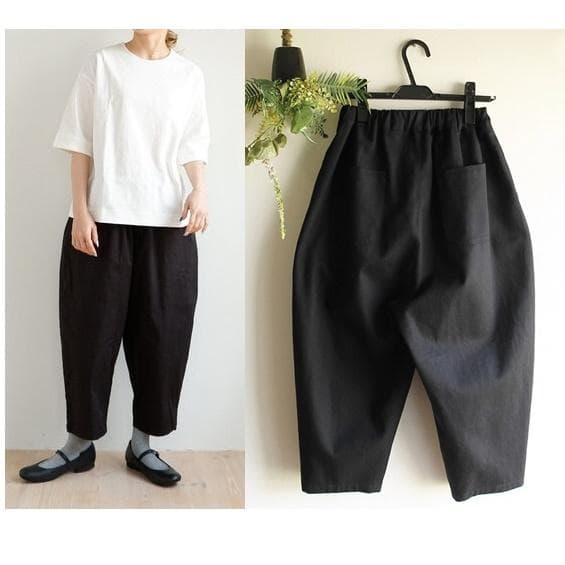 【HAND-MADE】ストレッチバルーンパンツ　通年（黒）