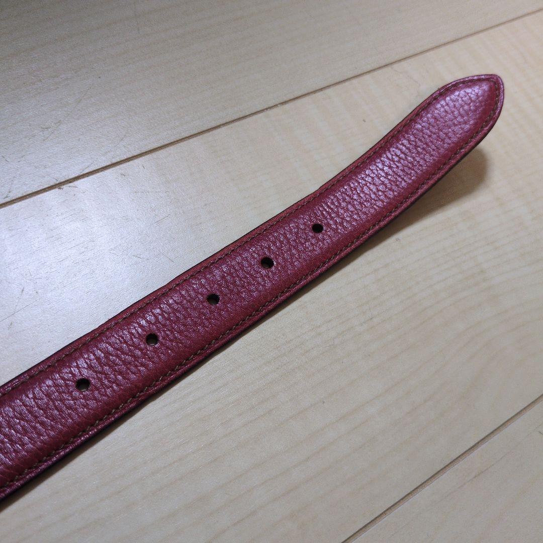 カルティエCartier 赤 レディース　レザー ベルト