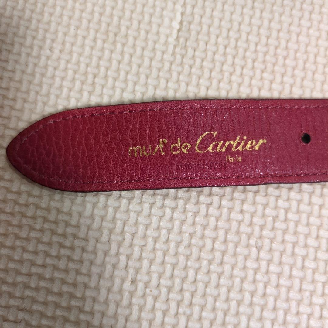 カルティエCartier 赤 レディース　レザー ベルト