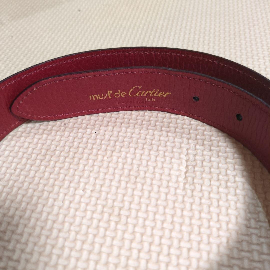 カルティエCartier 赤 レディース　レザー ベルト