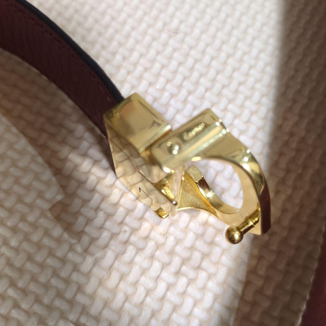 カルティエCartier 赤 レディース　レザー ベルト