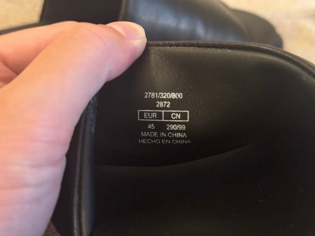 ZARA Vibram レザー スライドサンダル EUR45