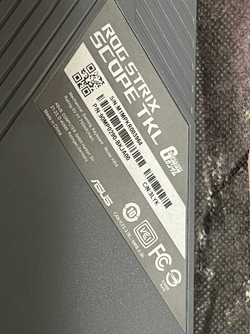 ROG STRIX SCOPE TKL ガンダム ゲーミング キーボード 赤軸