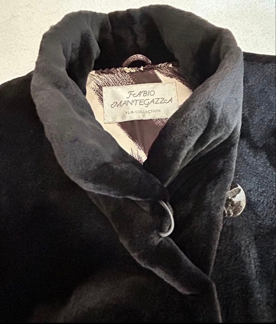 未使用サガフォックス銀タグ シェアードミンクコート黒