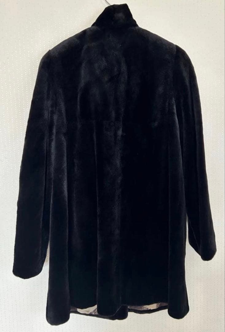 未使用サガフォックス銀タグ シェアードミンクコート黒