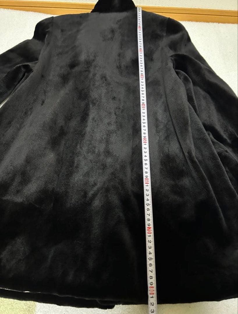 未使用サガフォックス銀タグ シェアードミンクコート黒